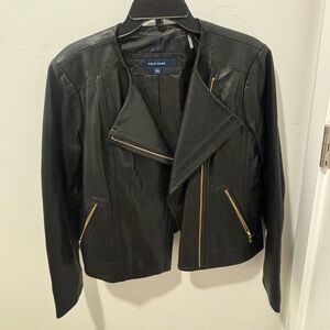 Black leather jacket
